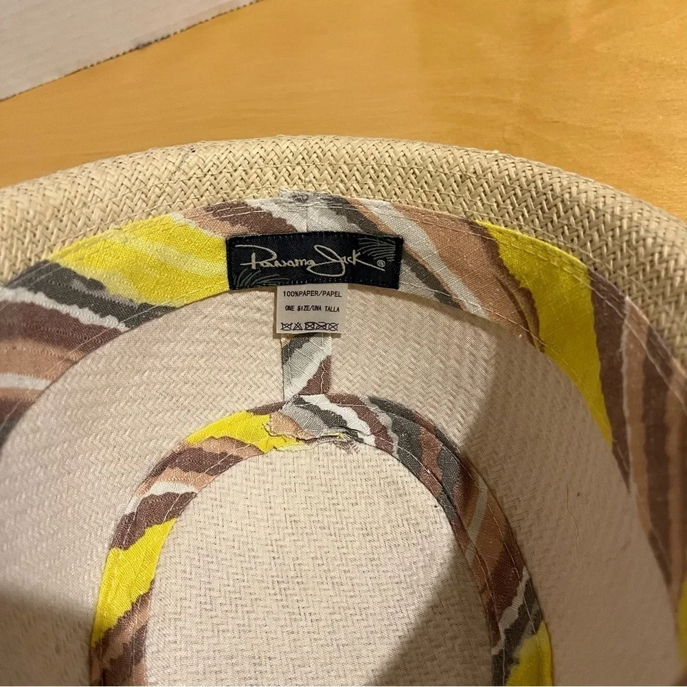 Original Panama Jack Fedora Paper Hat Straw Look Natural Woven Women’s One Size